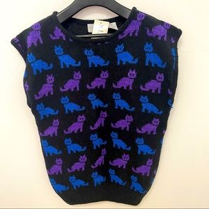 NWT KNIT SWEATER VEST / KOREAN KNITTED TANK TOP/ SILK ANGORA/ SLEEVELESS